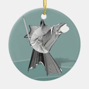 Digital Warrior Ceramic Tree Decoration