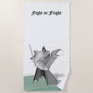 Digital Warrior Fight or Flight Beach Towel