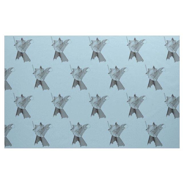 Digital Warrior Figure - Custom background colour Fabric (Fat Quarter)