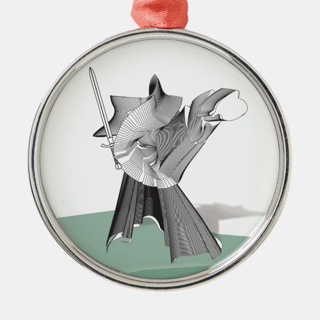 Digital Warrior Metal Tree Decoration (Front)