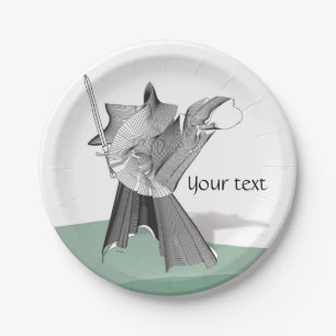 Digital Warrior Paper Plate