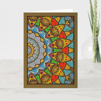 Digital Water Mandala Holiday Card