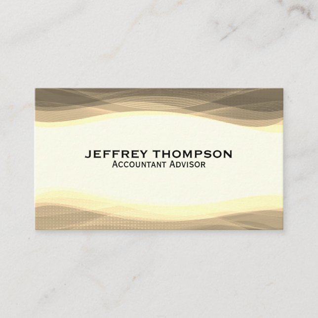 Digital Waves | Creative Abstract Business Card (Front)