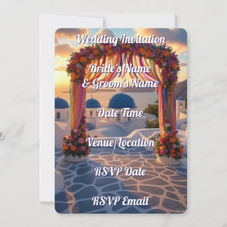Digital Wedding Invitation Elegant Rustic Romantic