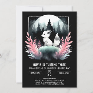 Digital Whimsy Wolf Birthday Invitation