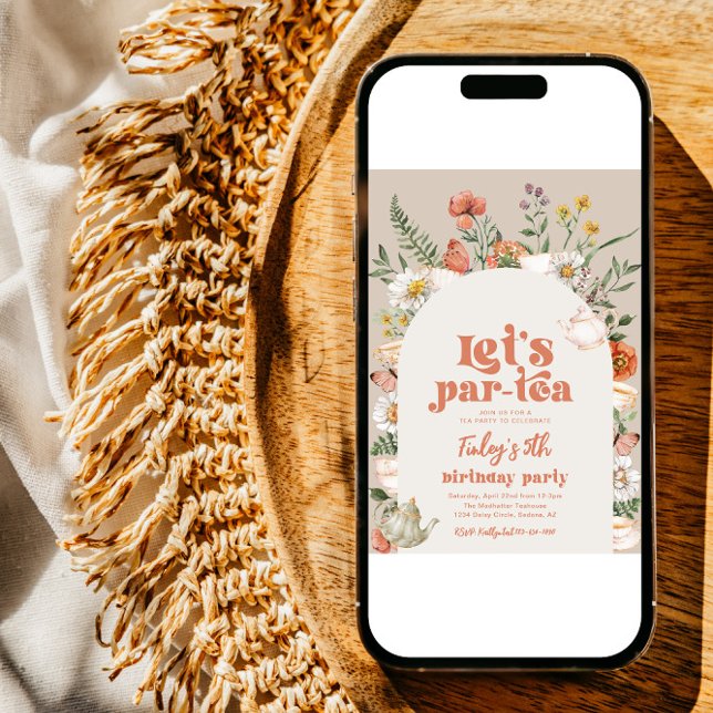 Digital Wildflower Tea Party Birthday Invitation (Creator Uploaded)