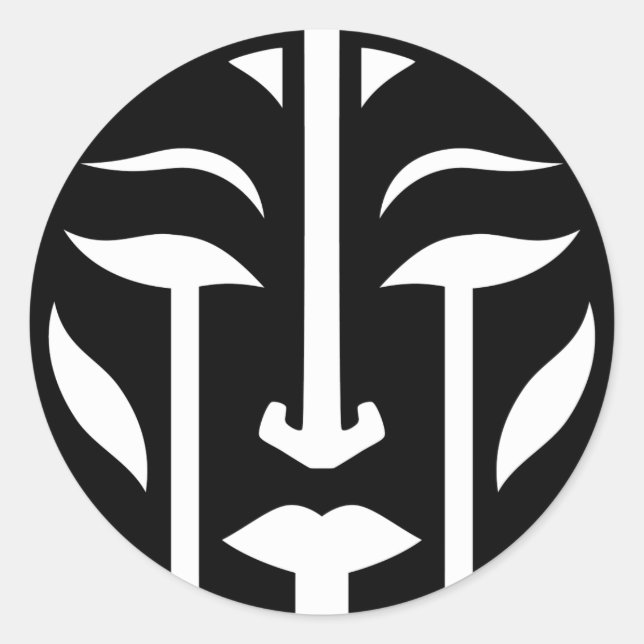 Digital Woman Classic Round Sticker (Front)