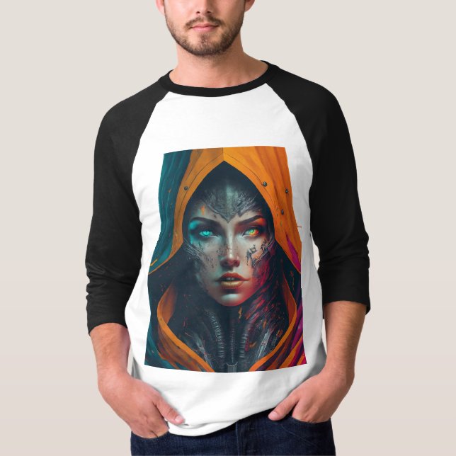 "Digital Woman with Sharp Mind" T-Shirt (Front)