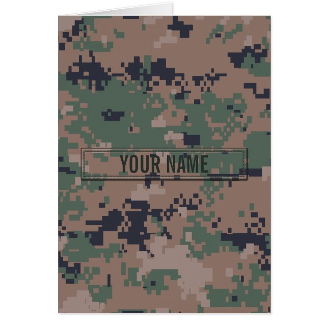 Digital Woodland Camouflage Customisable (Front)