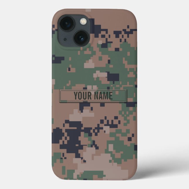 Digital Woodland Camouflage Customisable Case-Mate iPhone Case (Back)