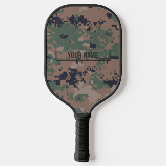 Digital Woodland Camouflage Customisable Pickleball Paddle