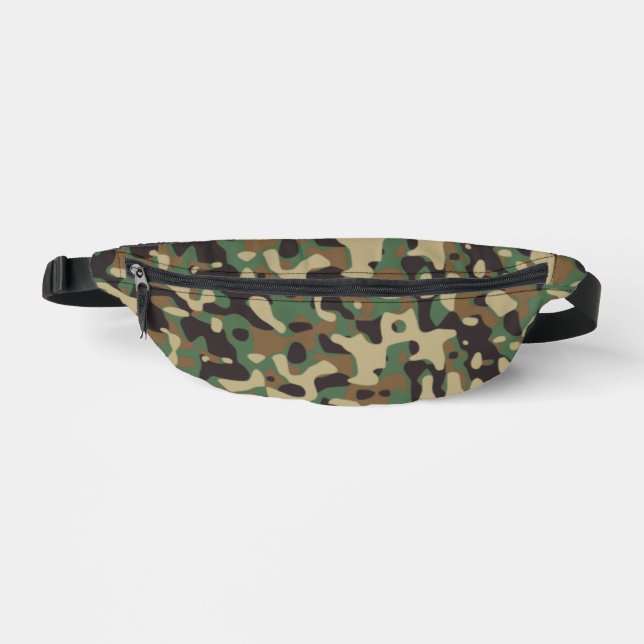 Digital Woodland Military Camouflage Pattern Bum Bags (Front)