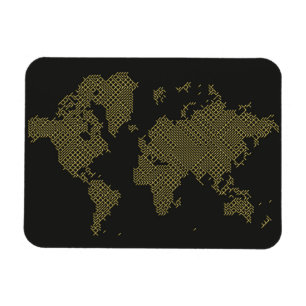 Digital World Map Magnet
