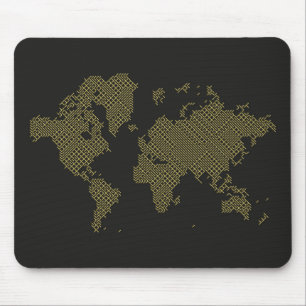 Digital World Map Mouse Mat