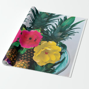 Digital wrapping paper with accent of Pineapple