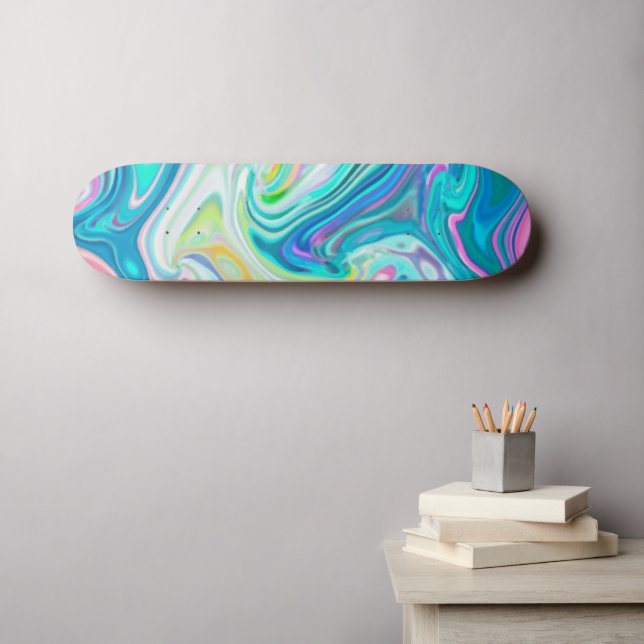 Digitalart Abstract Marbling G597 Skateboard (Wall Art (Horz))