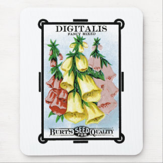 Digitalis Seed Packet Label Mouse Mat