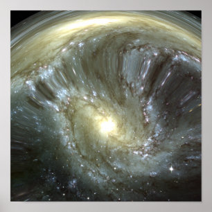 Digitally altered galaxy poster