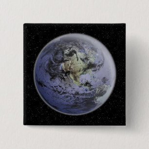 Digitally enhanced image of the Full Earth 15 Cm Square Badge