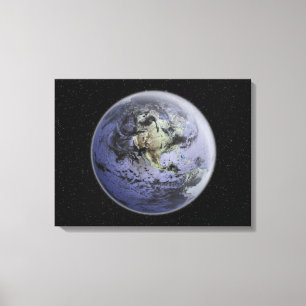Digitally enhanced image of the Full Earth Canvas Print