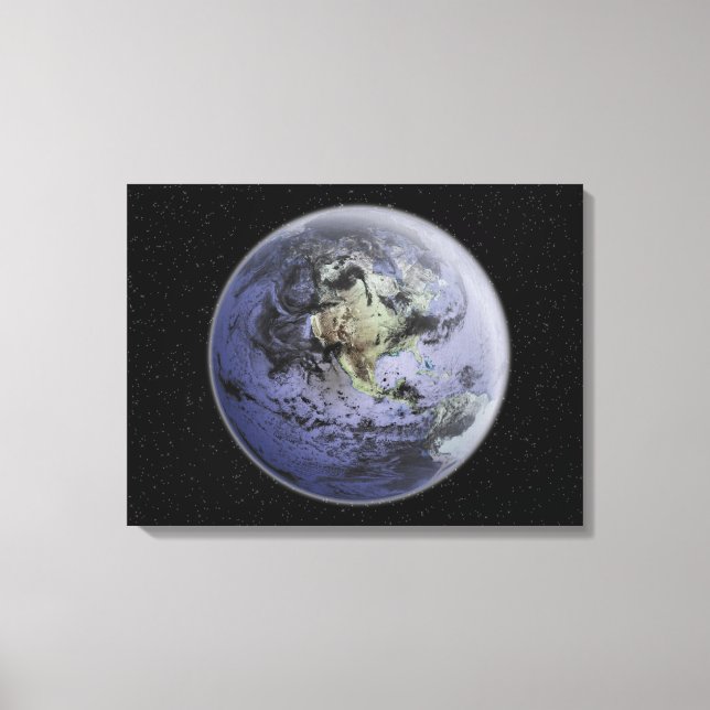 Digitally enhanced image of the Full Earth Canvas Print (Front)