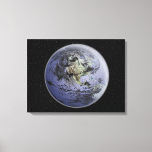 Digitally enhanced image of the Full Earth Canvas Print