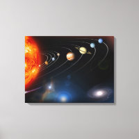 Digitally generated image of our solar system