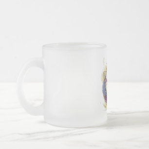 Digitally painted Baseball Design Frosted Glass Coffee Mug