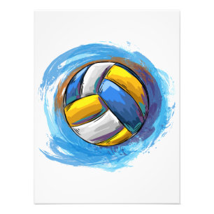 Digitally painted Volleyball Design Photo Print
