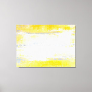 'Digits' Grey and Yellow Abstract Art Canvas Print