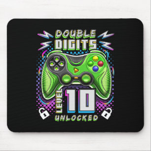 Digits Level 10 Unlocked Video Game 10th Birthday Mouse Mat