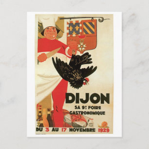 Dijon Chicken Vintage Food Ad Art Postcard
