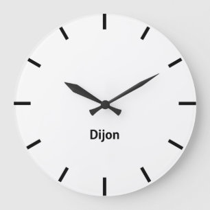 Dijon City Time Zone Newsroom Wall Large Clock