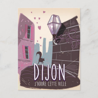Dijon France vintage travel poster Postcard