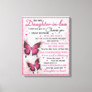 DIL Butterfly You're Also My Daughter-In-Heart  Canvas Print