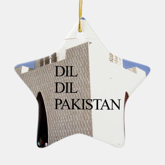 Dil Dil Pakistan Hakuna Matata Ceramic Tree Decoration (Front)