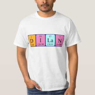 Dilan periodic table name shirt