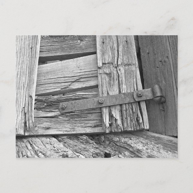 Dilapidated Corral Gate Photograph Postcard (Front)