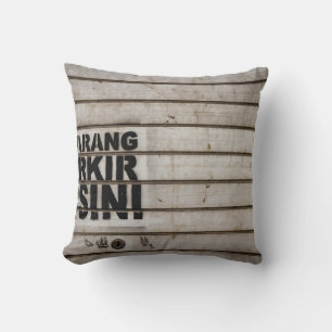 Dilarang parkir disini sign cushion