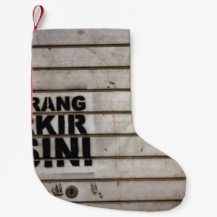 Dilarang parkir disini sign small christmas stocking