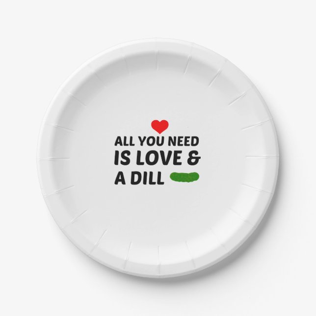 DILL AND LOVE PAPER PLATE (Front)