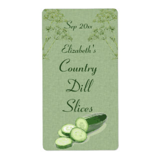 Dill and Sliced Cucumber on Pale Green Canvas