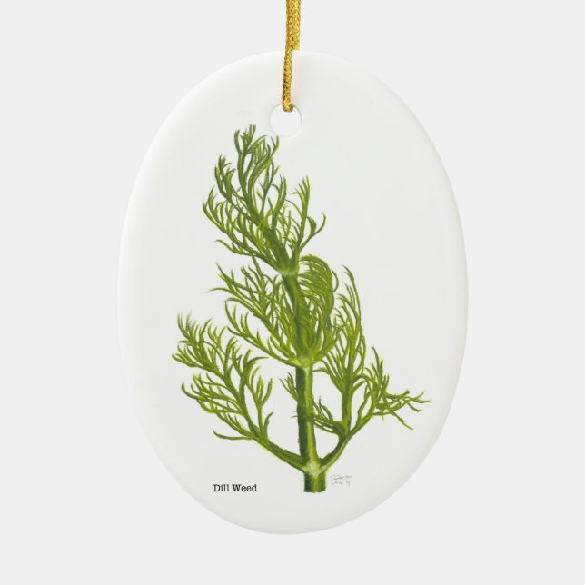 Dill Art Ceramic Tree Decoration (Front)