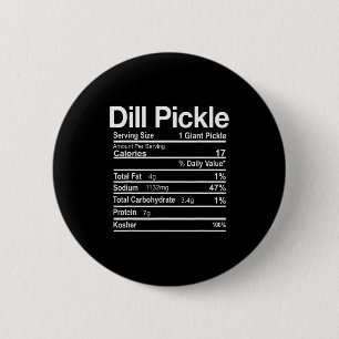 Dill Ckle Nutrition Facts Funny Thanksgiving Chris 6 Cm Round Badge