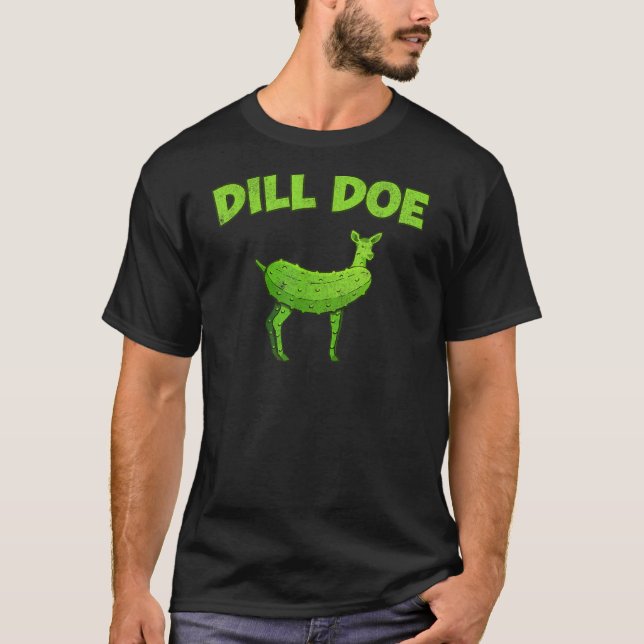 Dill Doe Adult Humour Pickle Deer T-Shirt (Front)