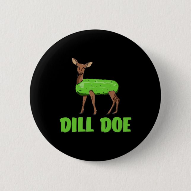 Dill Doe Funny Adult Humour Funny Nature Deer Redn 6 Cm Round Badge (Front)