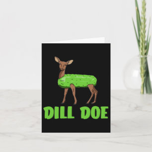 Dill Doe Funny Adult Humour Funny Nature Deer Redn Card