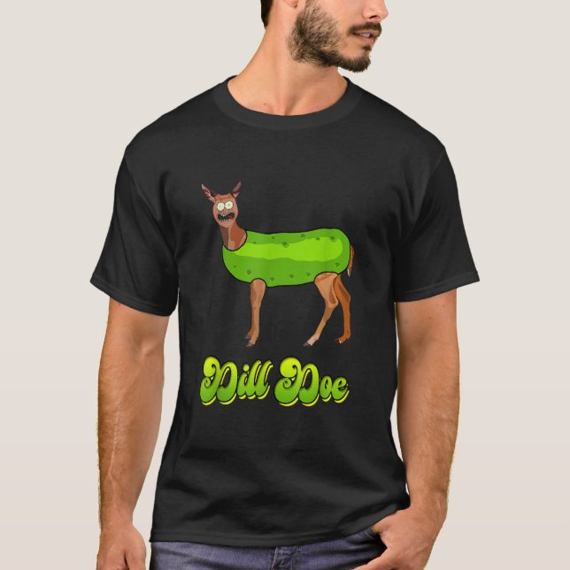 Dill Doe Funny Pickle Deer or Reindeer Men Adult H T-Shirt (Front)