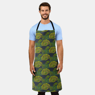 Dill Flower Watercolor painting Apron