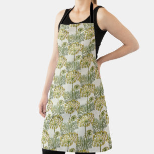 Dill Flower Watercolor painting Apron